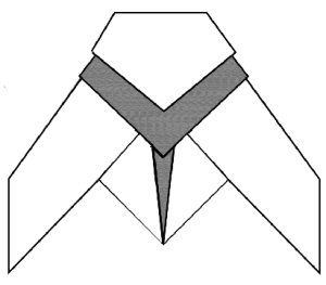 An illustration of the top of the completed fly